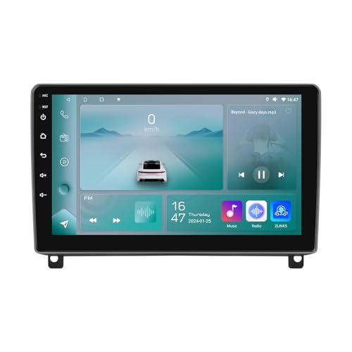 Android 13 Autoradio 9 Zoll Touchscreen 4-Kern Für Peugeot 4071 2004-2011 WiFi CarPlay/Android Auto Bluetooth 4G SWC GPS RDS 2GB+64GB von hizpo