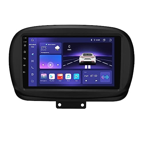 hizpo 9 Zoll Touchscreen Autoradio Kompatibel mit FIAT 500X 2014-2020 mit Carplay/Android Auto Bluetooth Navi 8-Core-UPC 4+32GB Dab Autoradio Adapter WiFi 4G Mirror Link von hizpo