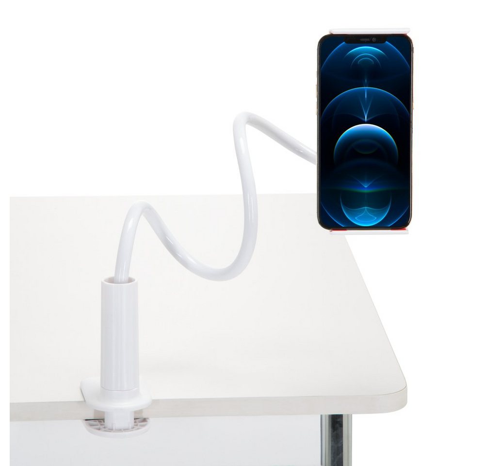 hjh OFFICE Handy & Tablet Halterung FLEXMOBI I Handy-Halterung, (Halter mit Schwanenhals, 360° schwenkbar) von hjh OFFICE
