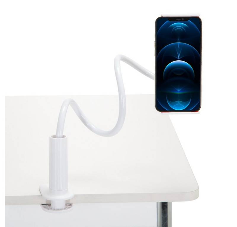 hjh OFFICE Handy & Tablet Halterung FLEXMOBI I Handy-Halterung, (Halter mit Schwanenhals, 360° schwenkbar) von hjh OFFICE