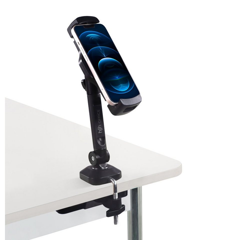 hjh OFFICE Handy & Tablet Halterung FLEXMOBI III Handy-Halterung, (stabil, Halterungsarm um 360° drehbar und 180° neigbar) von hjh OFFICE