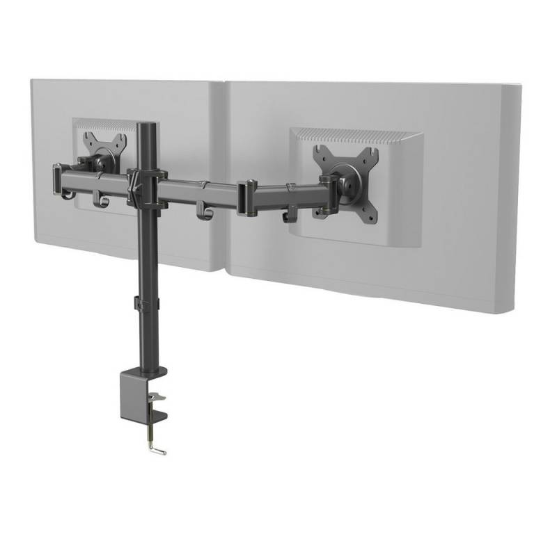 hjh OFFICE Monitorhalterung VM-MF2 Stahl Monitor-Halterung, (bis 27 Zoll, Monitorarm mit Kabelmanager, drehbar, schwenkbar, höhenverstellbar) von hjh OFFICE