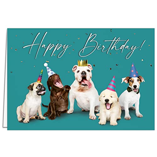 XXL GEBURTSTAGSKARTE A4 mit Umschlag – Für Hunde- und Tierfreunde als besondere und lustige Glückwunschkarte von hoffnungsart