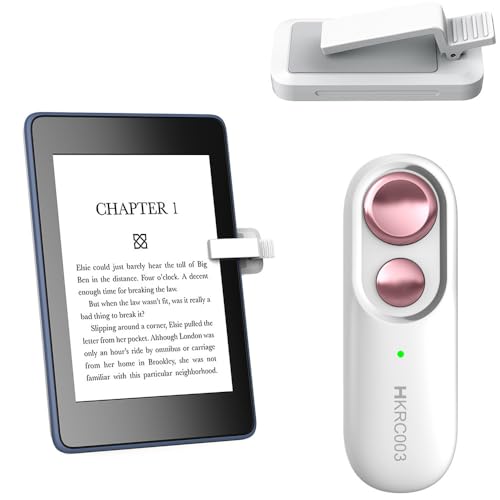 Hogance RF-Fernbedienung zum Umblättern zum Lesen auf Kindles, eBook-Seitenumsetzer eReader-Zubehör für iPad Android-Tablets, Zubehör für den Kindles, Sehr Leicht, HKRC003, Weiß+Roségold Hogance RF-Fernbedienung zum Umblättern zum Lesen auf Kindles, eBook-Seitenumsetzer eReader-Zubehör für iPad Android-Tablets, Zubehör für den Kindles, Sehr Leicht, HKRC003, Weiß+Roségold von hogance