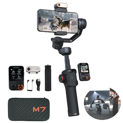 Hohem iSteady M7 Gimbal-Stabilisator für Smartphone, 3-Achsen-Telefon-Gimbal, AI-Tracking-Sensor mit Fülllicht, Abnehmbarer 1,4-Zoll-Touchscreen Hohem iSteady M7 Gimbal-Stabilisator für Smartphone, 3-Achsen-Telefon-Gimbal, AI-Tracking-Sensor mit Fülllicht, Abnehmbarer 1,4-Zoll-Touchscreen von hohem