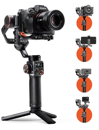 Hohem iSteady MT2, Gimbal Kamera, 3-Achsen Gimbal Stabilizer für Kamera Spiegellose Action Cam Smartphone GoPro, Nikon Sony Panasonic Canon Fujifilm, 17 Stunden Akkulaufzeit, 1.2kg Zuladung, 653g von hohem