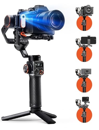 Hohem iSteady MT2 Kit, Gimbal Kamera, 3-Achsen Gimbal Stabilizer für Kamera Spiegellose Action Cam Smartphone GoPro, Nikon Sony Panasonic Canon Fujifilm, AI Achsensperren, 1.2kg Zuladung, 653g von hohem