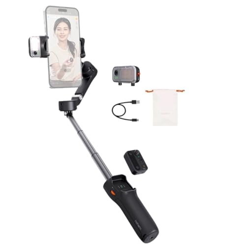 Hohem iSteady V3 Gimbal für Smartphone - 3-Achsen Stabilisator, Magnetischer AI-Tracker, Fülllicht, Abnehmbarer Controller, Integrierte Verlängerungsstange & Stativ für Live-Streaming und Vlog Hohem iSteady V3 Gimbal für Smartphone - 3-Achsen Stabilisator, Magnetischer AI-Tracker, Fülllicht, Abnehmbarer Controller, Integrierte Verlängerungsstange & Stativ für Live-Streaming und Vlog von hohem