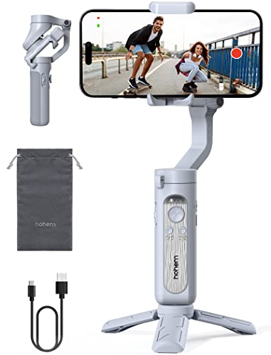 hohem Smartphone hohem Gimbal Stabilisator iSteady XE, Faltbarer Handy, mit Gesichts/Objektverfolgung, iPhone und Android, mit Motorschutz, 3-Achsen Stabilisator für Vlog/YouTube/Tiktok von hohem