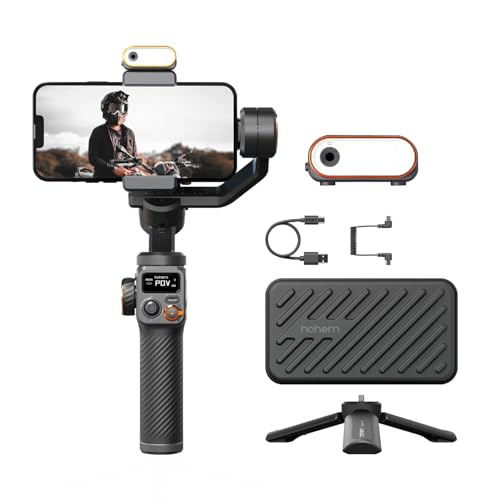 Hohem iSteady M6 Kit Smartphone Gimbal, 3-Achsen-Handy Stabilisator Mit Magnetischem AI-Tracker, RGB-Fülllicht, 0.91 Zoll OLED-Display, Max. Nutzlast 400g, Für iPhone und Android Hohem iSteady M6 Kit Smartphone Gimbal, 3-Achsen-Handy Stabilisator Mit Magnetischem AI-Tracker, RGB-Fülllicht, 0.91 Zoll OLED-Display, Max. Nutzlast 400g, Für iPhone und Android von hohem