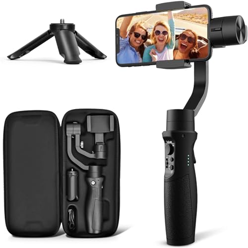 hohem iSteady Mobile Plus, Gimbal Stabilisator für Smartphones, 3-Achsen Handy Smartphone Gimbal, Ultraweitwinkelmodus für iPhone 15/14 Pro/Max/Android, Nutzlast 280g, für Volgging von hohem