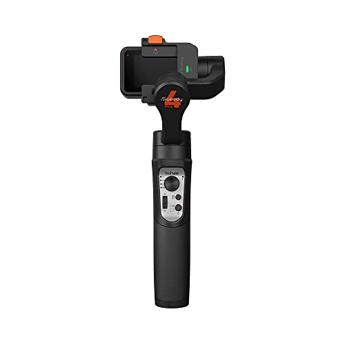 hohem iSteady Pro 4 Gimbal Stabilisator kompatibel für GoPro 11/10/9/8/7 Insta360 One R DJI OSMO Action,3-Achsen Action Kamera Gimbal mit spritzwassergeschützten 14H-Akku-Videostabilisatoren von hohem