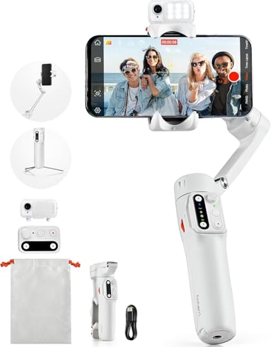 hohem iSteady V3 Gimbal Stabilisator für iPhone, Telefon Gimbal mit magnetischem AI-Tracker, 3-Achsen-Gimbal integrierte Verlängerungsstange, Stativ, Fülllicht, Telefonstabilisator für Videoaufnahmen hohem iSteady V3 Gimbal Stabilisator für iPhone, Telefon Gimbal mit magnetischem AI-Tracker, 3-Achsen-Gimbal integrierte Verlängerungsstange, Stativ, Fülllicht, Telefonstabilisator für Videoaufnahmen von hohem