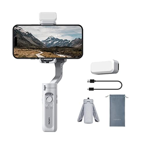 hohem iSteady XE Smartphone-Gimbal,3-Achsen-Stabilisierung mit Stativ für Videoaufnahmen integrierter Vlog-Gimbal,YouTube & TikTok-Videos mit Fülllicht von hohem