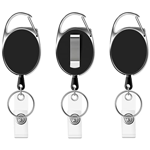 Schlüsselanhänger Ausziehbar, 3 Stücke Schlüsselband Ausziehbar, Einziehbarer Ausweishalter, Retractable Schlüsselrolle Ausweis Jojo mit Schlüsselring für ID-Kartenhalter, Schlüssel, Zugangskarte Schlüsselanhänger Ausziehbar, 3 Stücke Schlüsselband Ausziehbar, Einziehbarer Ausweishalter, Retractable Schlüsselrolle Ausweis Jojo mit Schlüsselring für ID-Kartenhalter, Schlüssel, Zugangskarte von hoinya