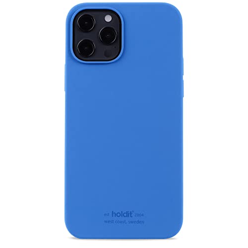 holdit Silikonhülle iPhone 12/12 Pro (6,1”) - 0,8mm Ultra dünn Handyhülle Silikon - Trendy Slim Silicone case mit Voller Schutz (erhöhte Kante für Kameraschutz) - Sky Blue von holdit