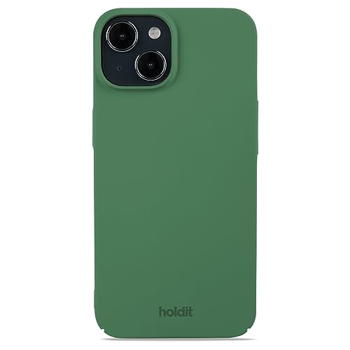 holdit Slim Case iPhone 14/13-1mm Ultra Thin - Hard Case in Recycled Polycarbonat - Forest Green von holdit