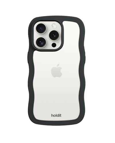 holdit Wavy Case Frame iPhone 15 Pro - Black/Transparent holdit Wavy Case Frame iPhone 15 Pro - Black/Transparent von holdit