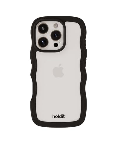 holdit Wavy Case Frame iPhone 16 Pro - Black/Transparent holdit Wavy Case Frame iPhone 16 Pro - Black/Transparent von holdit