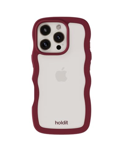 holdit Wavy Case Frame iPhone 16 Pro - Red Velvet/Transparent holdit Wavy Case Frame iPhone 16 Pro - Red Velvet/Transparent von holdit