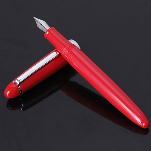 holilest Stift, Heilung JINHAO 992 Füllfederhalter mit mittlerer Feder 0,5 mm Schreibwaren Zubehör Schreibwerkzeuge Geschenk-Rot von holilest