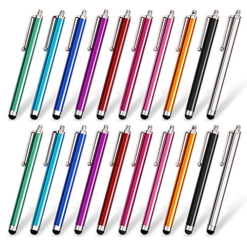 homEdge Universal Capacitive Touchscreen Stylus Pen Kompatibel mit iPad, iPhone, Samsung, Kindle Touch, Kompatibel mit allen kapazitiven Touchscreen-Geräten 10 Farben 20er Pack von homEdge