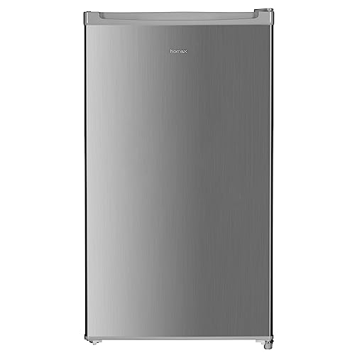 homeX CS1014-S Kühlschrank | 90L Gesamt-Nutzinhalt | Freistehend | Cool-Zone | Mit Gemüsefach | Temperaturregelung | Silber von homeX