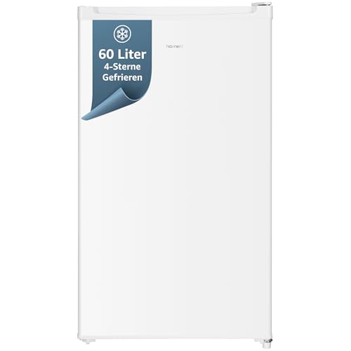 homeX Gefrierschrank, Tiefkühlschrank klein - 60L Nutzinhalt, 4-Sterne Gefrieren, Freezer kompakt, Gefrierschränke freistehend, Temperaturregelung, wechselbarer Türanschlag, leise 40 dB, weiß homeX Gefrierschrank, Tiefkühlschrank klein - 60L Nutzinhalt, 4-Sterne Gefrieren, Freezer kompakt, Gefrierschränke freistehend, Temperaturregelung, wechselbarer Türanschlag, leise 40 dB, weiß von homeX