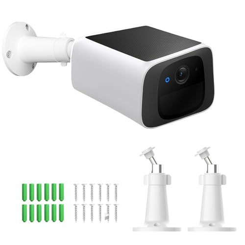[2er Pack] Kompatibel mit EufyCam 2C/2C Pro/2 Pro/E20/E40 und Google Nest Cam Wandhalterung- Wetterfest, 360 Grad drehbar, sichere und einfache Installation für den Innen- und Außenbereich- Weiß von honecumi