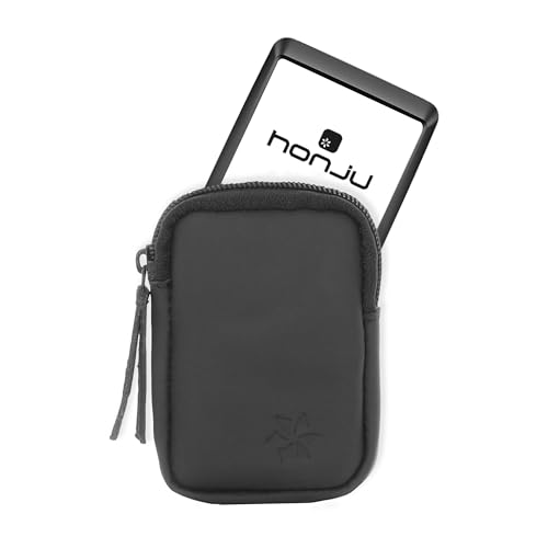 honju BIKE Leder-Case kompatibel mit Bosch Kiox 500 Echtleder-Tasche (Displayschutz, Innentasche für Schlüssel, Schutz vor Kratzern & Schmutz) - schwarz von honju