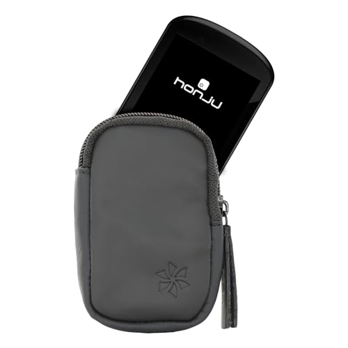 honju Bike Leder Tasche für Garmin Edge 830/530 (inkl. Solar-Versionen) E-Bike/Pedelec (Displayschutz, Schutz vor Kratzer & Schmutz) - schwarz von honju
