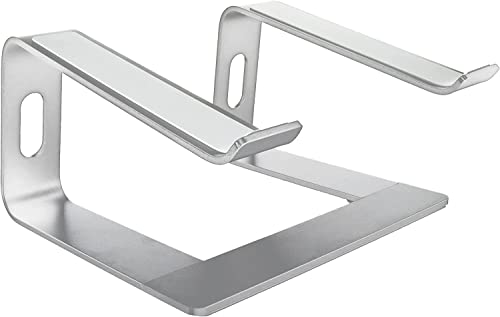 honju Laptop-Ständer für ergonomisches Arbeiten [Laptop-Erhöhung für Schreibtisch, Laptop-Stand aus stabilem Aluminium, Notebook-Ständer/MacBook Stand] Silber von honju