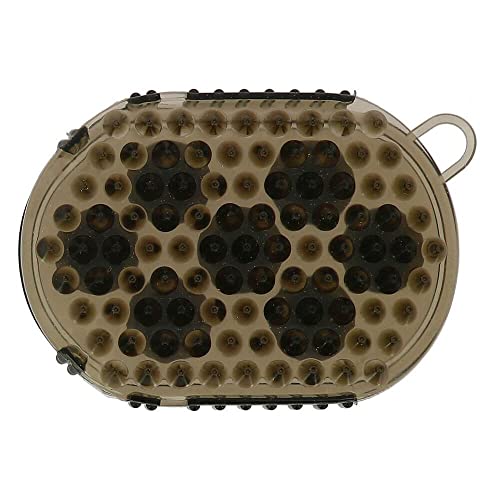 2 in 1 Putzhandschuh mit Striegel, schwarz, PVC von horizont