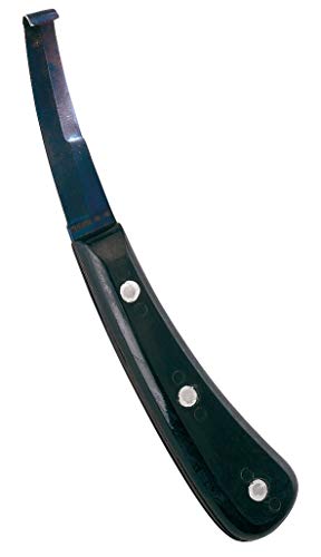 BLACK BLUE Hufmesser, doppelte breite Klinge aus behandeltem Stahl, schwarzer Griff von horizont