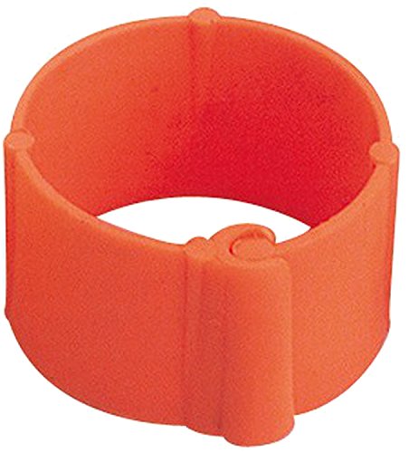 Gefluegelclipringe 8mm Durchmesser, orange, 100 Stueck von horizont