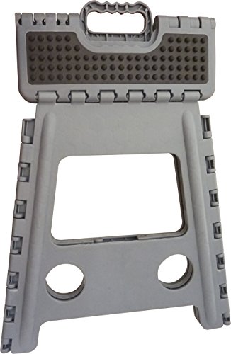 Hippotonic GRIP klappbarer Tritthocker, grau, 28,5x21,5x39 cm von horizont