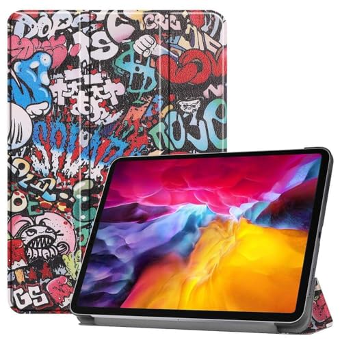 Schutzhülle aus Kunstleder für Apple iPad Pro 1 2018 / iPad Pro 2 2020 / iPad Pro 3 2021 (11 Zoll) – Cartoon von htdmobiles