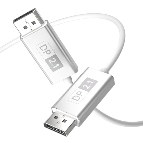 huaham Glasfaser DisplayPort 2.1 Kabel 3m[16K@60Hz, 8K@120Hz, 4K@240Hz] – Ultra High-Speed Gaming Monitor DP 2.1 Kabel, Kompatibel mit PC NVIDIA GeForce RTX 4090 & AMD Radeon RX 7900 XTX von huaham