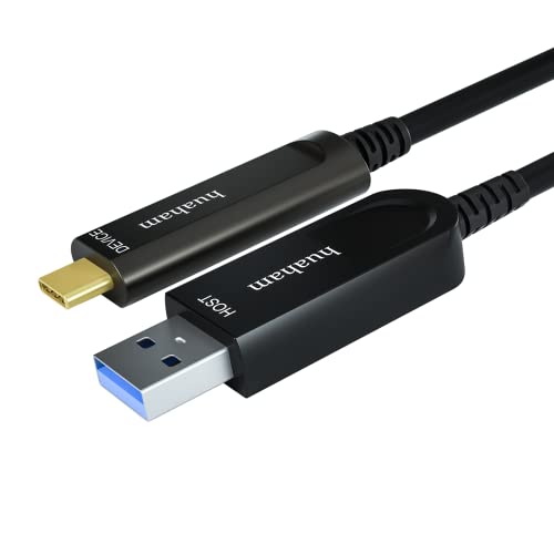 huaham Glasfaser USB A zu USB C Kabel 10m Langstreckenübertragung Schlankes USB 3.1 Kabel, AOC 10Gbps Ultra High Speed USB Kabel für VR, Xbox 360, Laptop usw von huaham