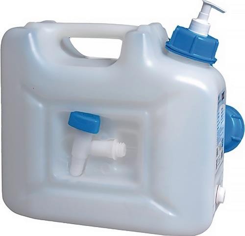 HÜnersdorff Wasserkanister 12l HDPE m.Ablasshahn+Pumpspender H310x165xT350mm HÜnersdorff Wasserkanister 12l HDPE m.Ablasshahn+Pumpspender H310x165xT350mm von hünersdorff