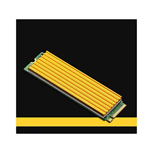 huicouldtool 2 STÜCKE 70x22x5mm M.2 festkörper kühlkörper PCIE SSD Festplatte 2280 reinem Aluminium kühler fin Weste kühlung,Gold von huicouldtool