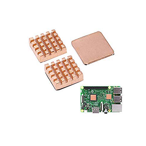 huicouldtool 3tlg. Kühlkörper Kupfer Kühlkörper Kühler Kit für Raspberry Pi 3 Modell B von huicouldtool