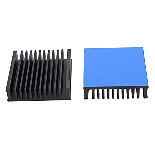 huicouldtool 7 Modell Aluminium Kühlkörper Kühlkörper Kühler Kühler für elektronische Chip IC LED-Computer mit Wärmeleitband,50 x 50 x 12,8 mm, schwarz von huicouldtool