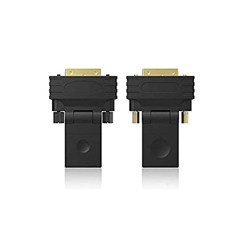 huicouldtool HDMI zu DVI 24 + 1 Kabel 90 180 Grad drehbar für 1080P TV Projektor Vergoldeter DVI-D Stecker zu HDMI Buchse Adapterstecker,2 pcs,Adapter von huicouldtool
