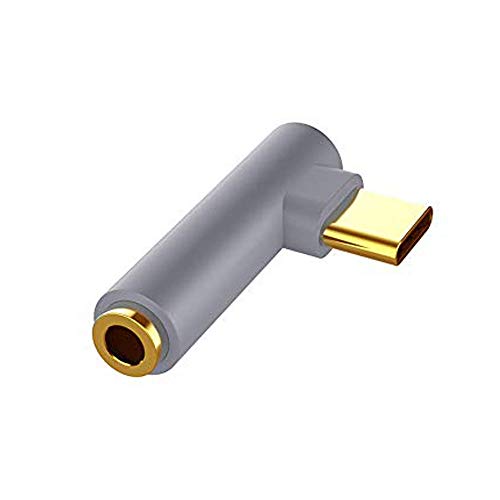 huicouldtool Typ C 3,5 mm Klinke Kopfhörerkabel USB C Stecker auf 3,5 mm AUX Audio Adapter USB-C 3,5 Konverterkabel Für Xiaomi 6 Huawei Mate P20,Grauer Audioadapter vom Typ C von huicouldtool