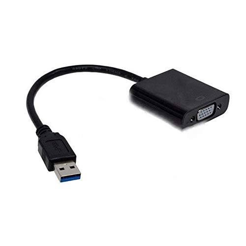 huicouldtool USB3.0 zu VGA Video Grafik Konverter Card Display Externes Kabel 1080P Anschlüsse Adapter für PC Laptop,Black,≤0.5m von huicouldtool