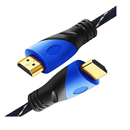 huicouldtool Vergoldete High-Speed-HDMI-Kabelverbindung mit rotem, schwarzem und weißem Mesh 1080P, 0,5 m, 1 m, 1,5 m, 2 m, 3 m, 5 m, 8 m, 10 m, 15 m,Black and Blue,10m von huicouldtool