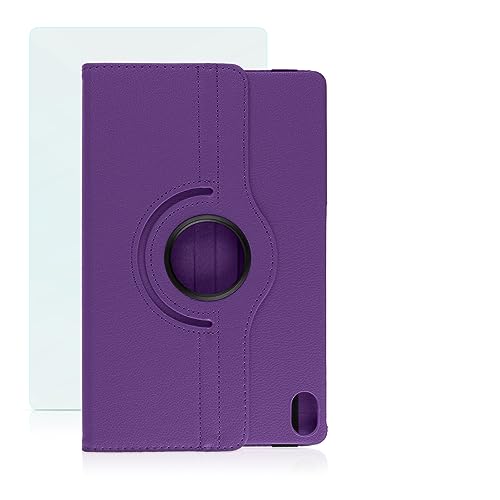 Drehbare Hülle für das 11" Lenovo Tab P11 2021 (1. Generation) inkl. Panzerfolie aus Glas in Purple [passend für Modell TB-J606F, TB-J606L] von humblebe