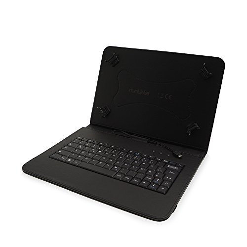 Hülle inkl. deutscher QWERTZ Tastatur für Samsung Galaxy Tab A 10.1 (2016) mit Standfunktion in SCHWARZ [passend für Modell SM-T580, SM-T585] von humblebe