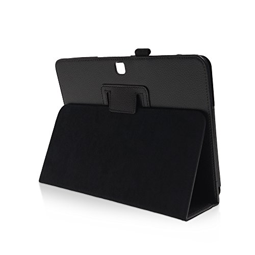 Klassische Hülle mit Standfunktion für Samsung Galaxy Tab 4 10.1 in SCHWARZ mit automatischer Sleep- und Wake-Up-Funktion [passend für Modell SM-T530, SM-T535] von humblebe